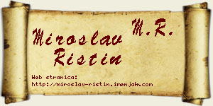 Miroslav Ristin vizit kartica